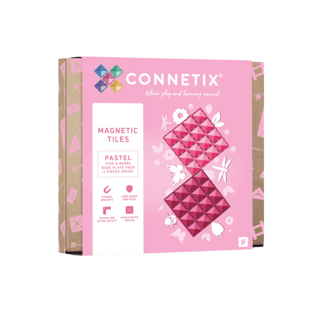 Connetix Base Plate - 2 stk - Pink/Berry