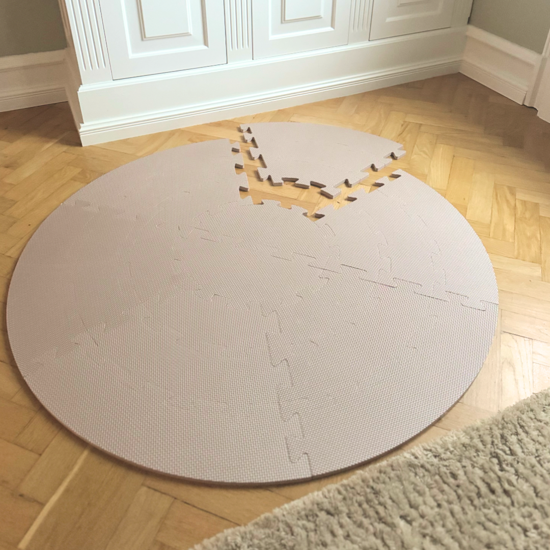 Legegulv rundt, Ø 110 cm - That's Mine - Light Brown