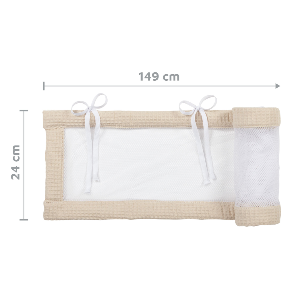 babybay babynest Mesh-Waffle Piqué Honeycomb suitable for model Original, sand