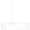 babybay mobile holder suitable for all models with round bars, white varnished uroholder