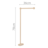 babybay mobile holder suitable for all models with round bars, white varnished uroholder