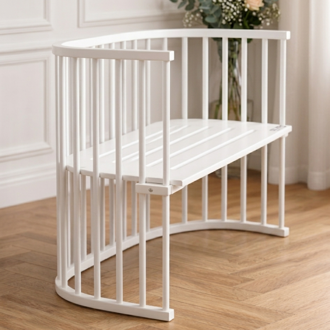 Bedside Crib Boxspring hvid Babybay