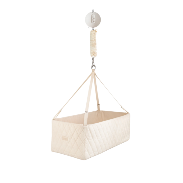 Moonboon Essential bundle Vugge Nature rektangulær med vuggemotor Basic connect cream white