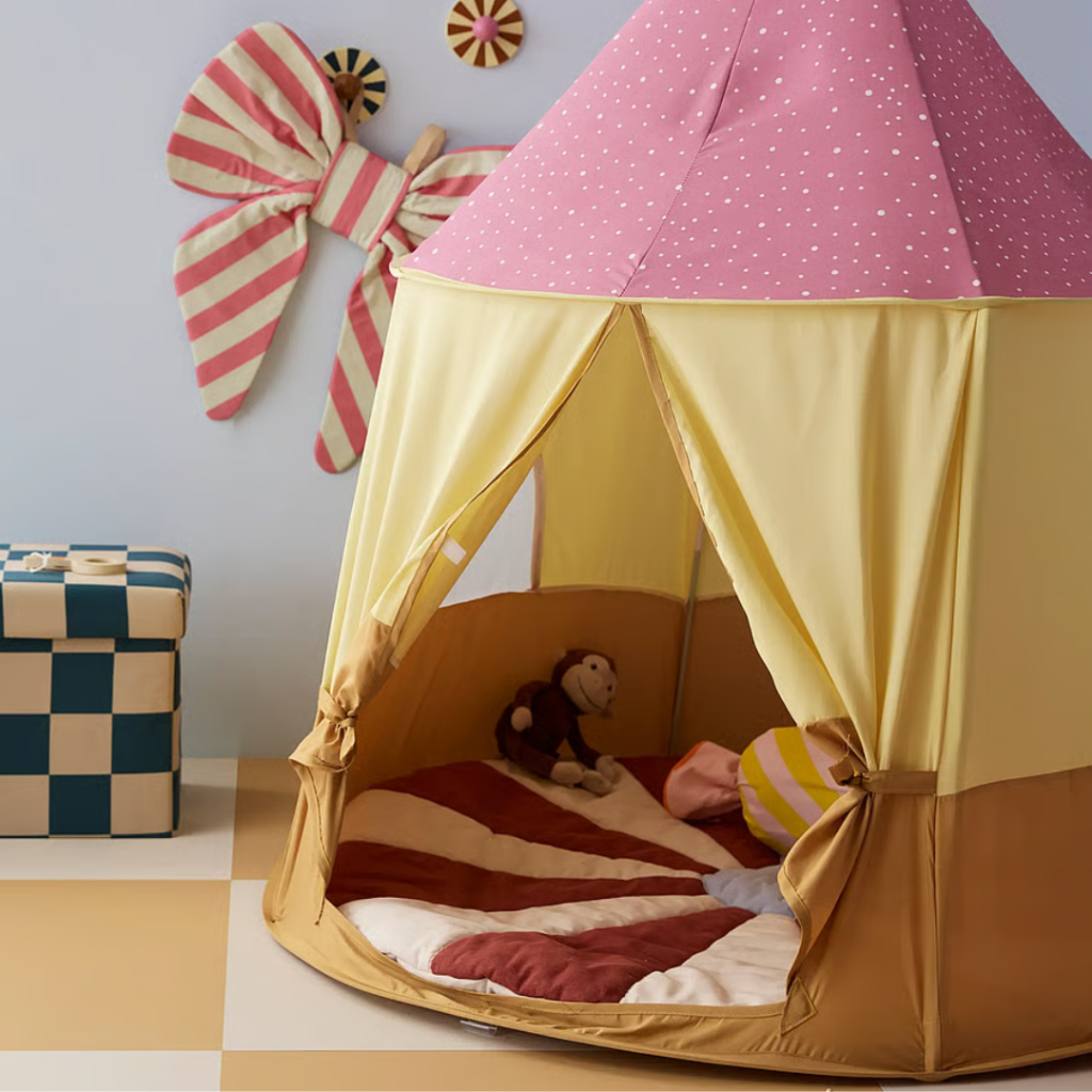 Kid's Concept Tent cirkus pink - Legetelte
