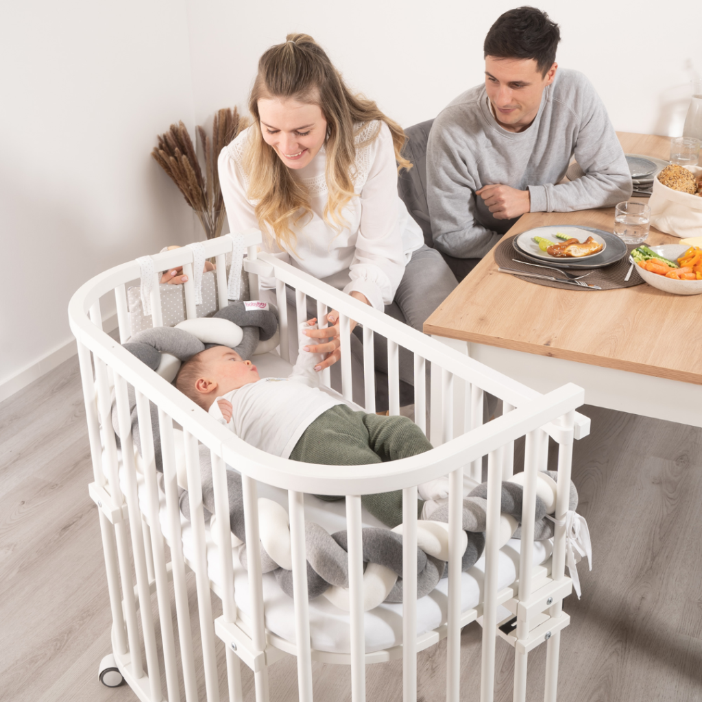 Sidestykke til Babybay Original hvid 100202 tremmer