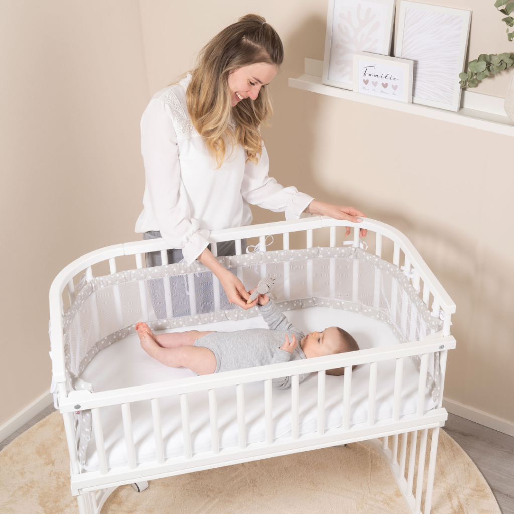 Sidestykke til Babybay Original hvid 100202 tremmer