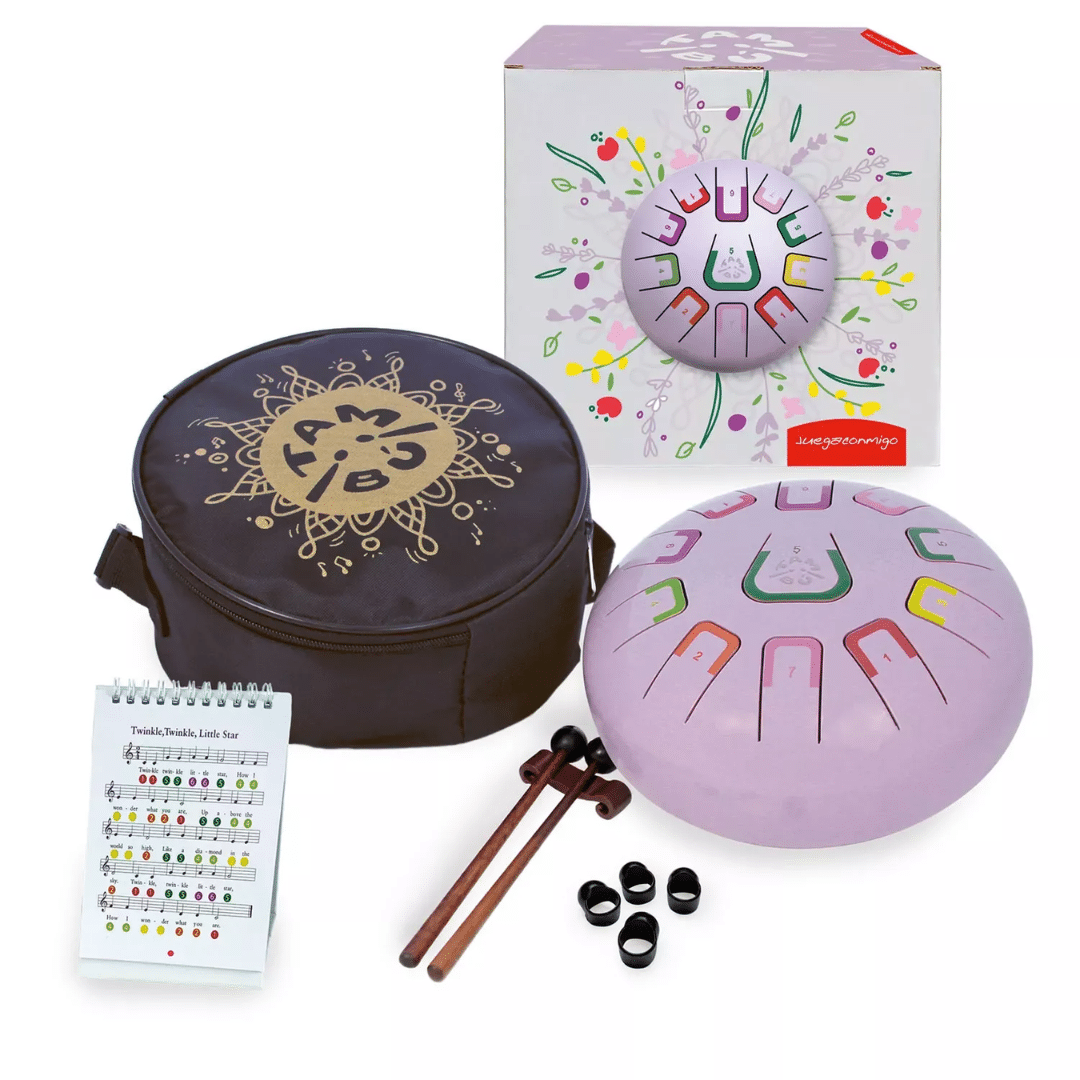 Tungetromme 11 toner 20 cm - JuegaConmigo - Mat Lilla