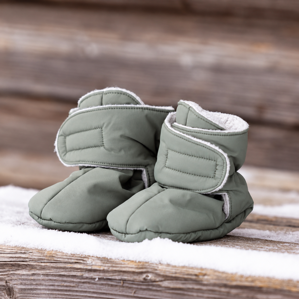 Voksi Baby booties - Varme futter - Meadow Green