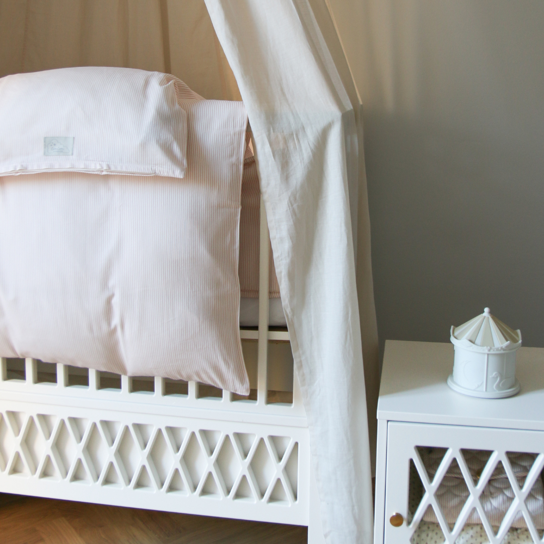cam cam copenhagen babysengetøj classic stripes rose