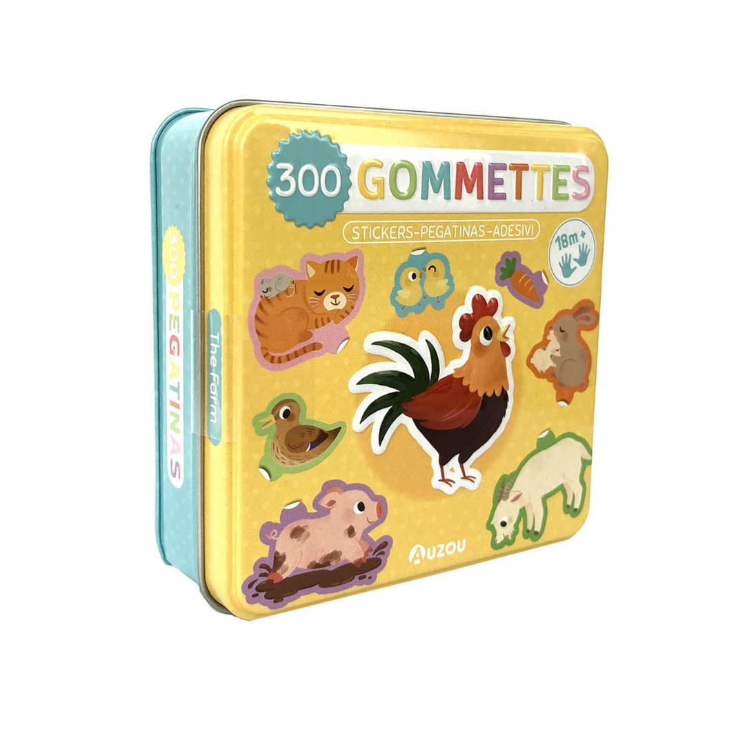 Auzou Klistermærker i metalæske - Bondegården