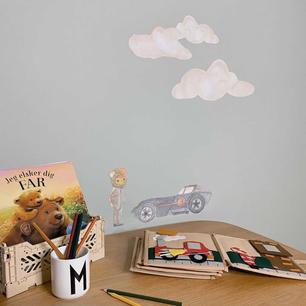 Wallsticker skyer 5-pak - Multi