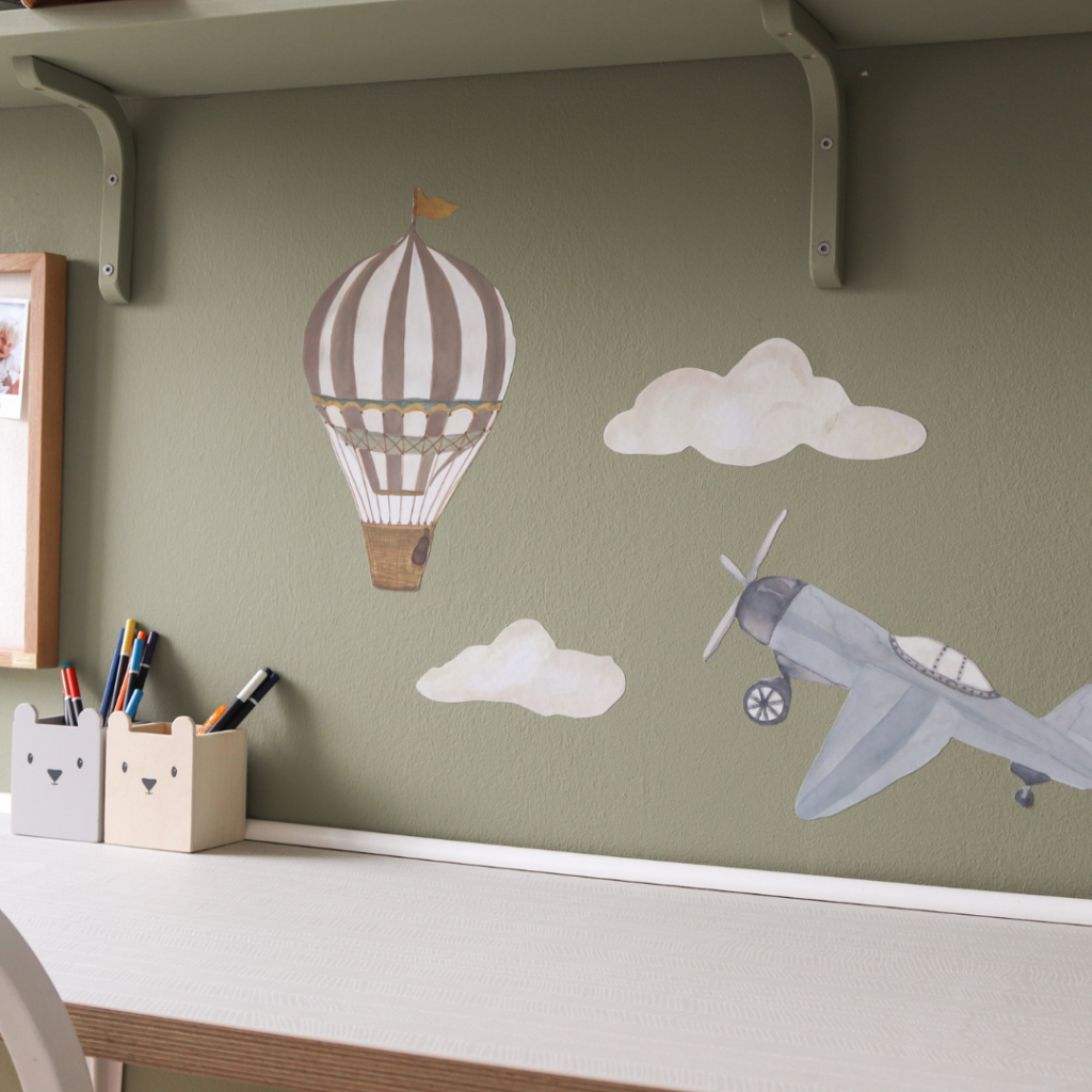 Wallsticker skyer 5-pak - Multi