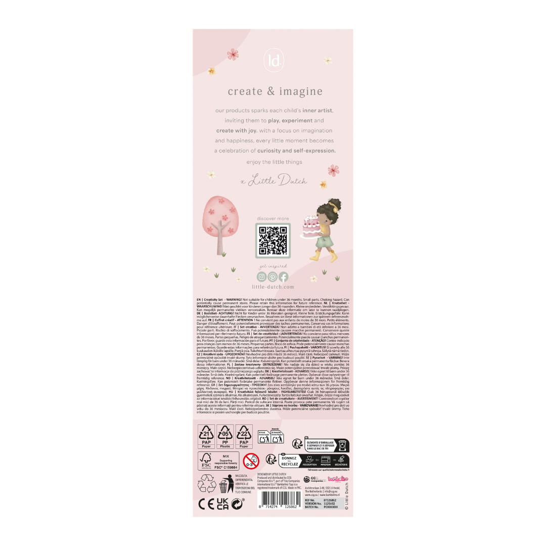 Little Dutch - Kreativ Kuffert - Rosa Fairy Garden BT126898