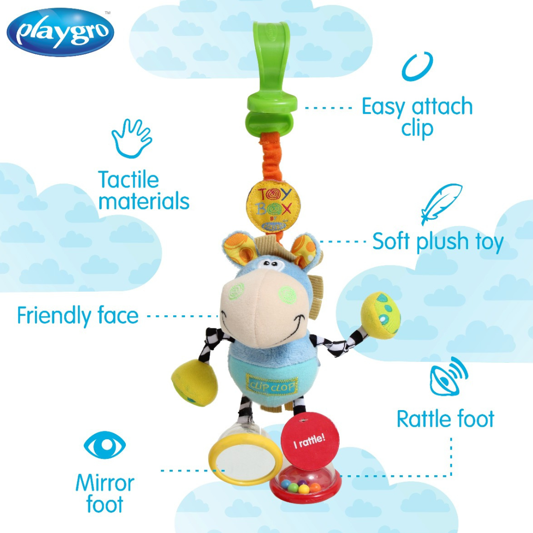 Playgro Hesten Clip Clop Rangle – Clips til barnevogn