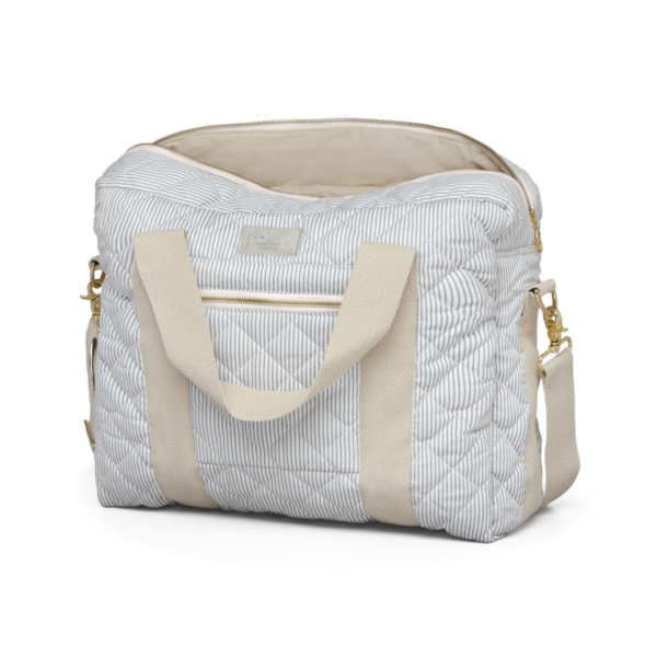 cam cam pusletaske til barnevogn classic stripes blue