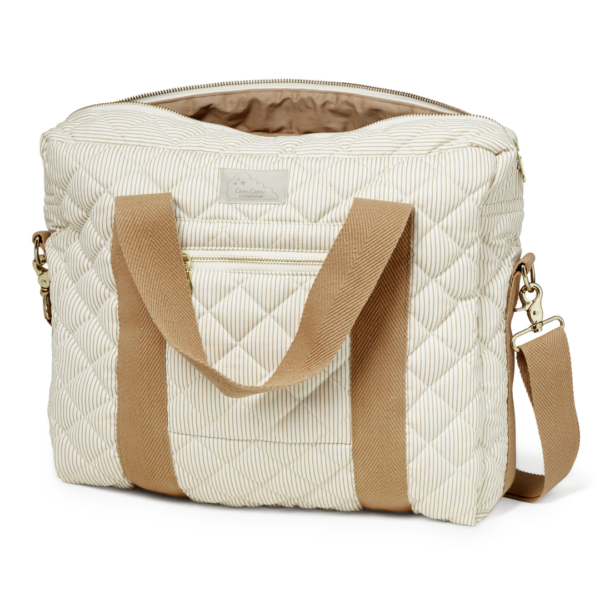 cam cam pusletaske til barnevogn classic stripes camel (2)
