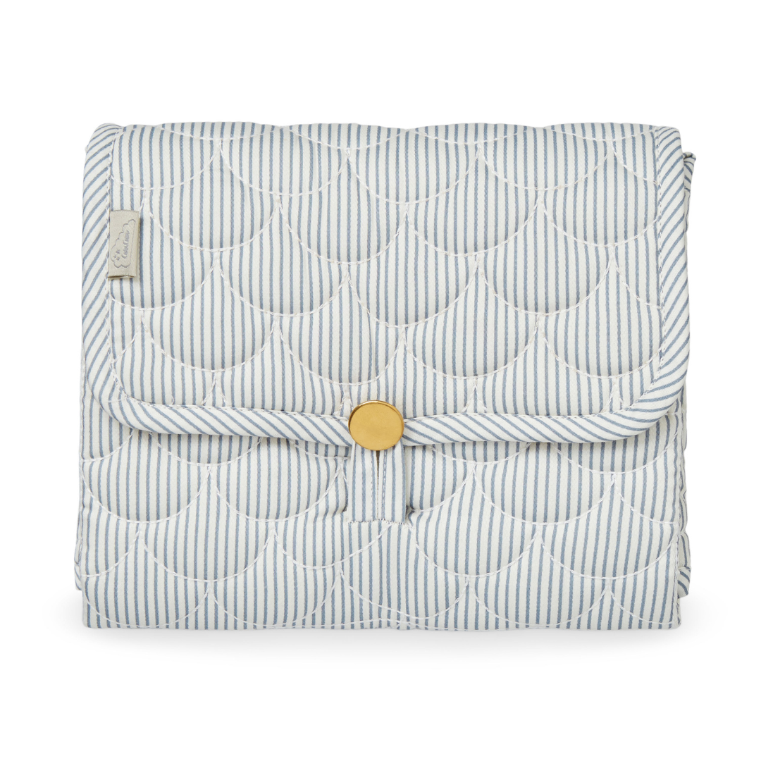 Cam Cam Copenhagen quiltet pusleunderlag - Classic Stripes Blue, Praline