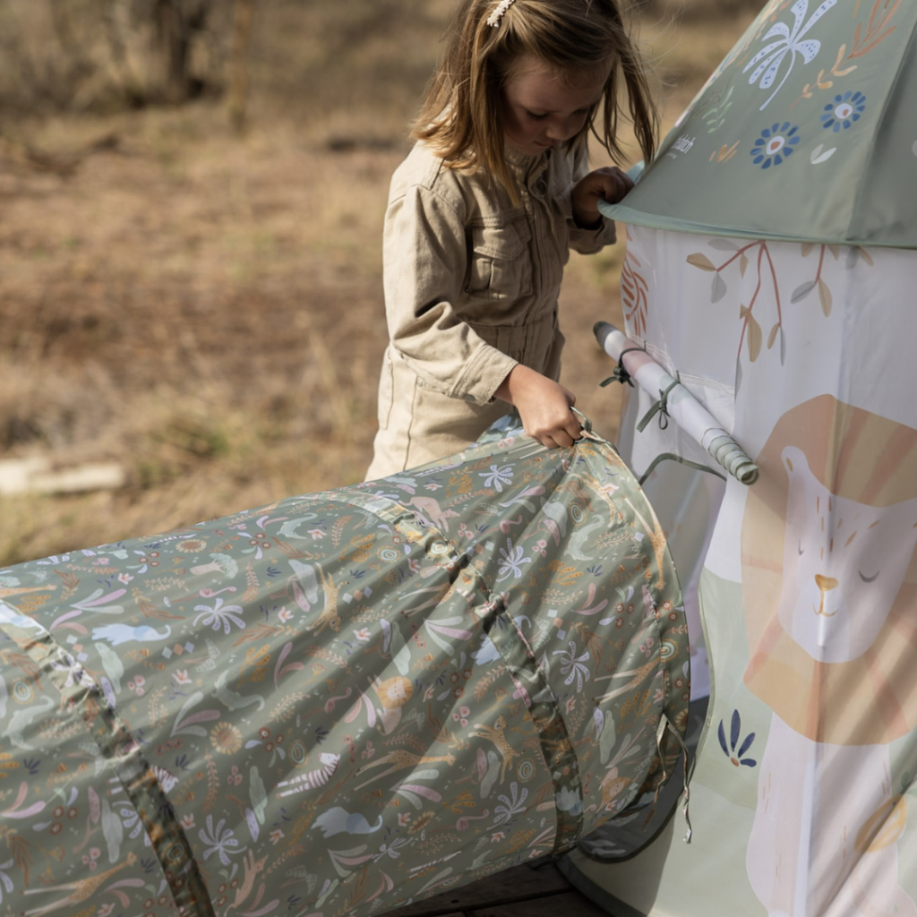 Little Dutch - Legetelt med tunnel - Safari Friends vare