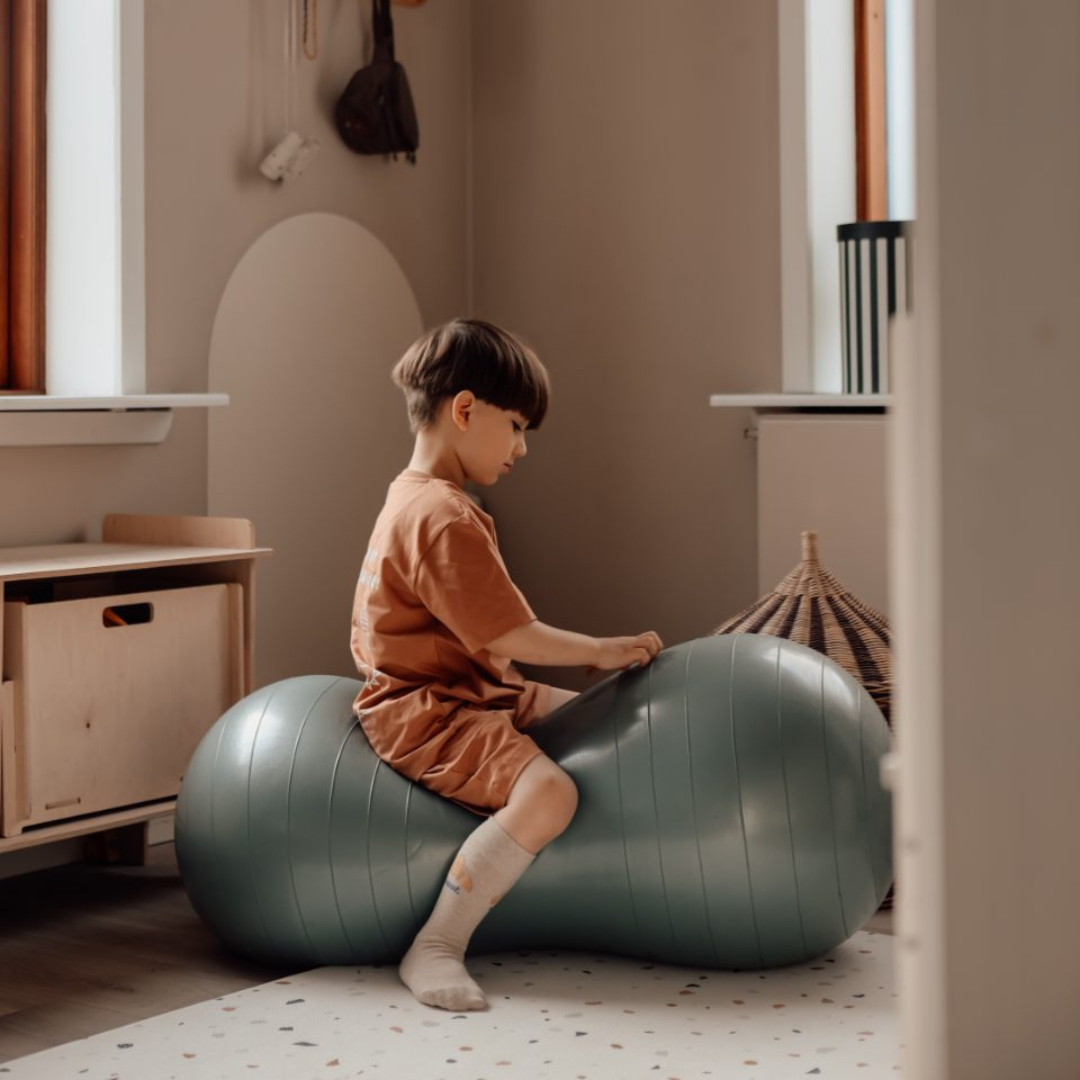 Peanutformet balancebold - Find that Hippo - Morning Blue
