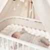 babybay flettet sengerand ivory