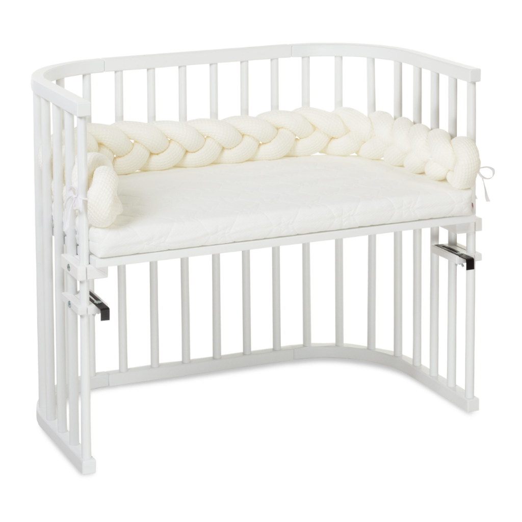 babybay flettet sengerand ivory