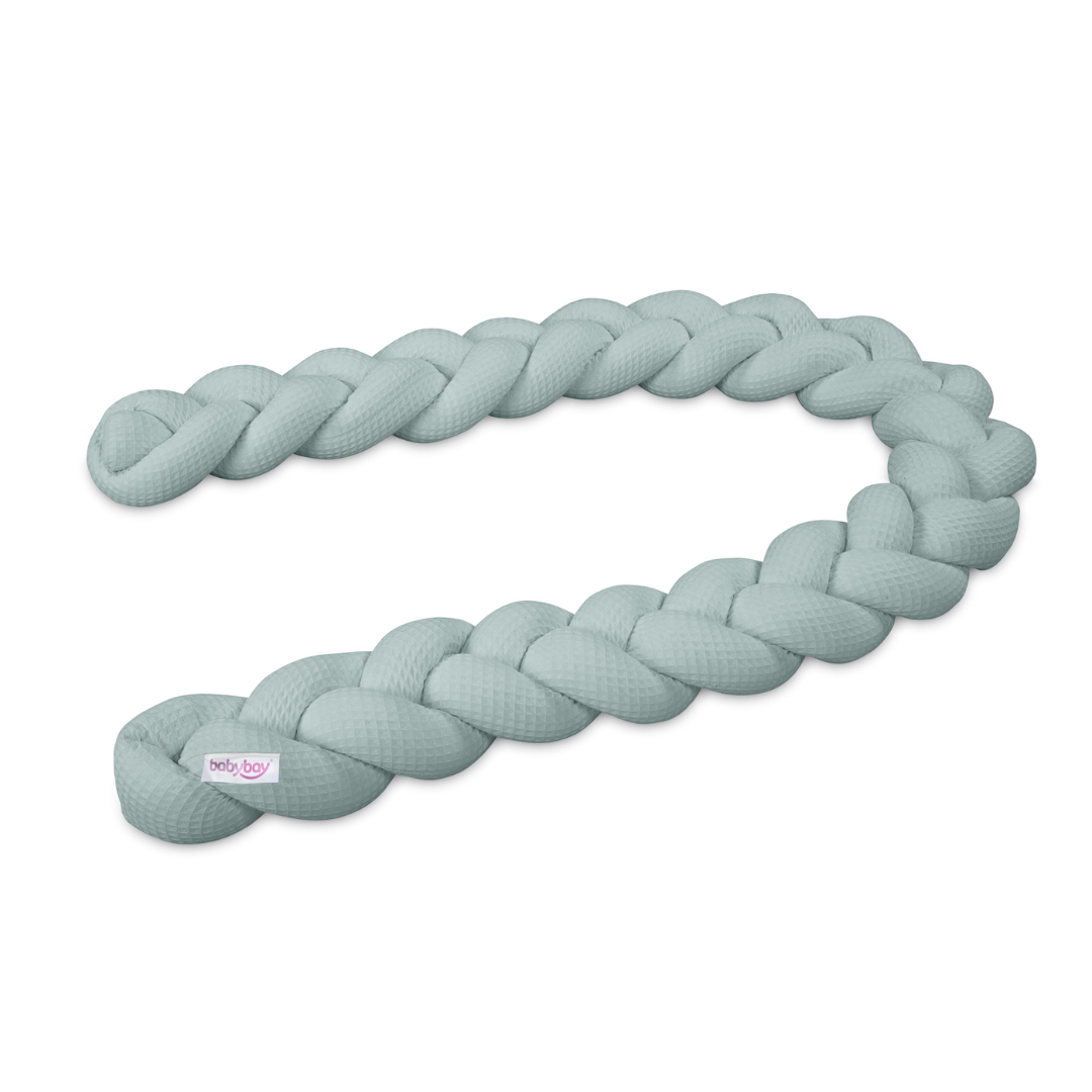 Babybay flettet sengerand 180 cm - Soft blue