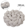 babybay flettet sengerand white grey