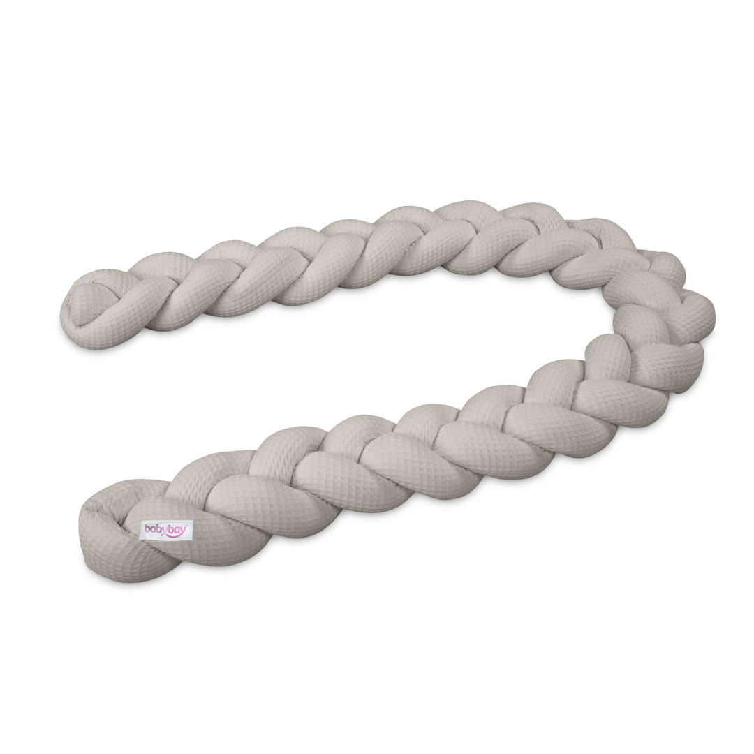 Babybay flettet sengerand 180 cm - White grey