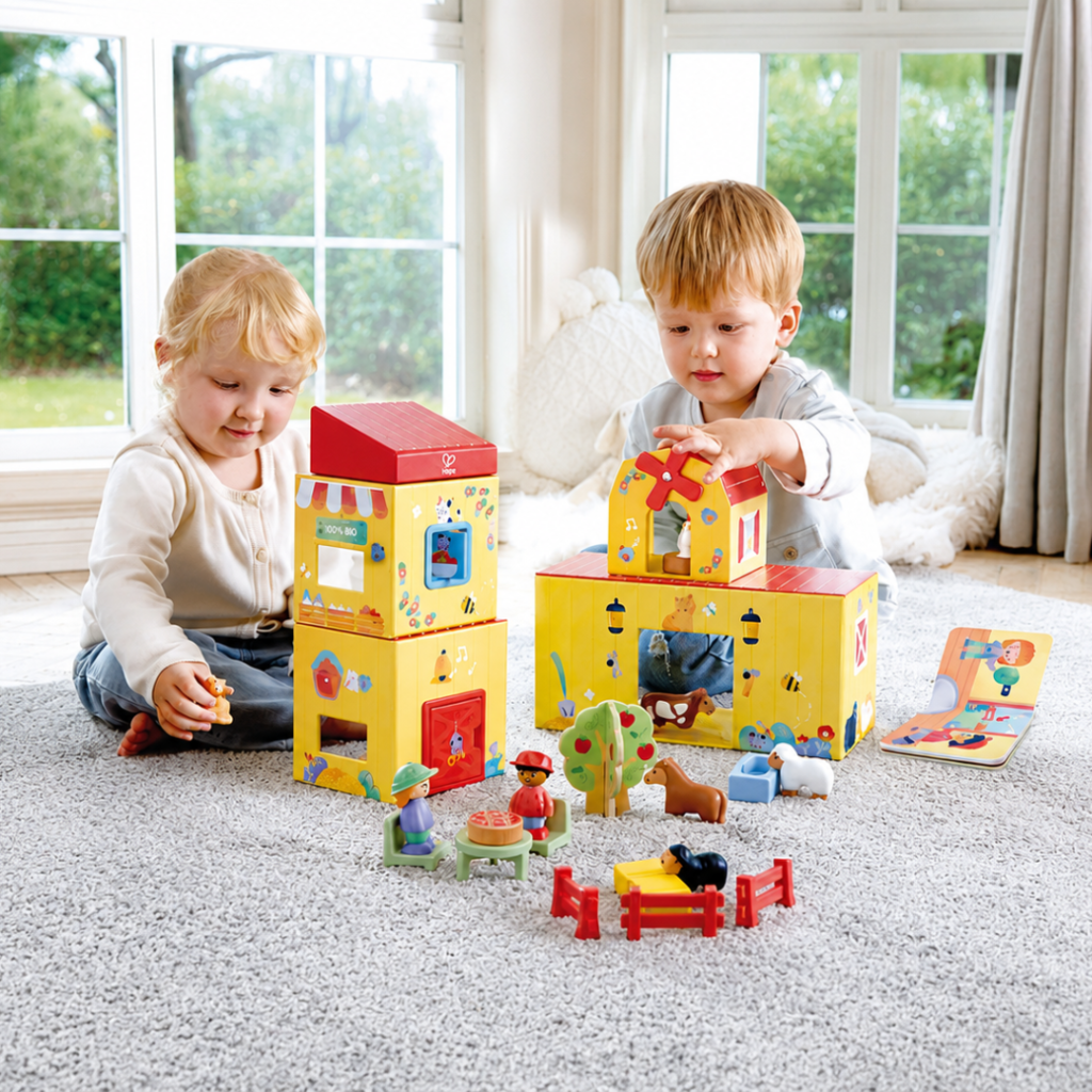 Hape Bondegårdssæt med Stablekasser 87-3438