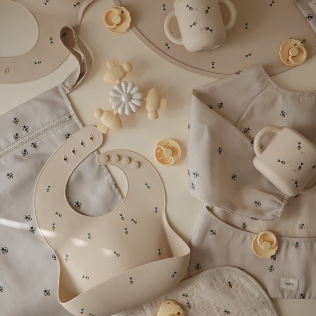 Mushie Silicone Feeding Toddler Set børneservice