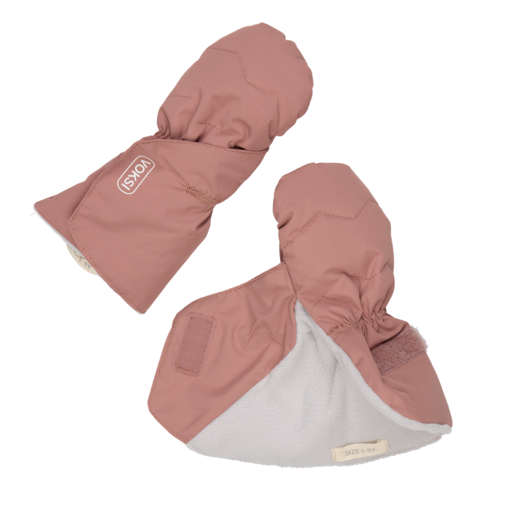 voksi baby mittens varme luffer 2026 blush pink