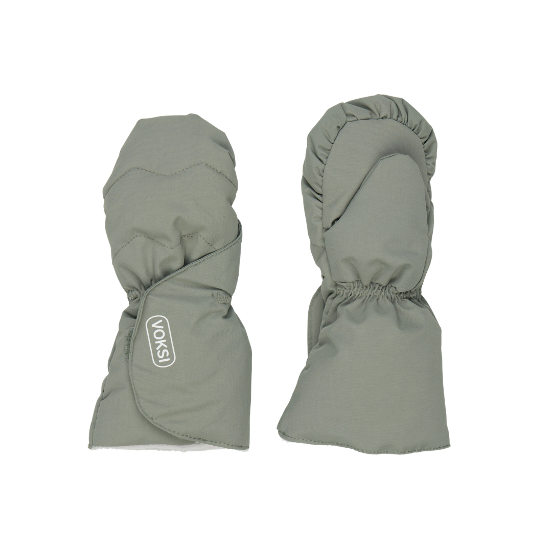 Voksi Baby Mittens luffer - Meadow Green - Nyhed - 0-1 år (uden tommelfinger)