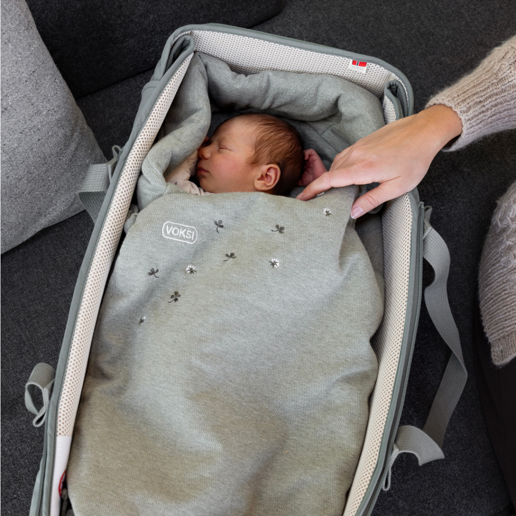 voksi wool wrap meadow green baby