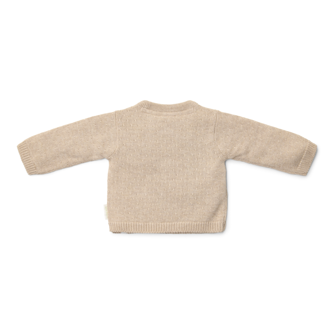 Little Dutch - Strikket Cardigan wrap - Soft Beige Melee