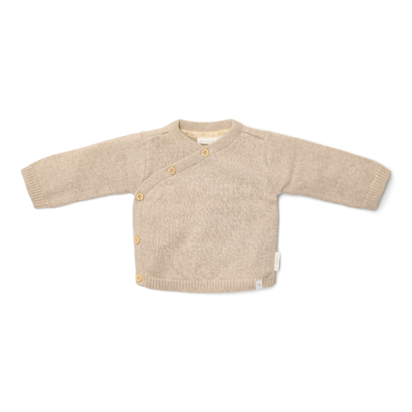 Little Dutch - Strikket Cardigan wrap - Soft Beige Melee