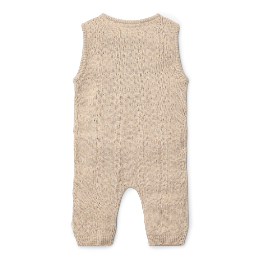 Little Dutch - Strikket heldragt - Soft Beige Melee