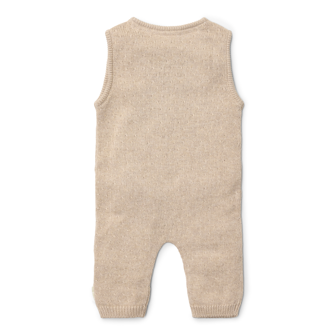 Little Dutch - Strikket heldragt - Soft Beige Melee