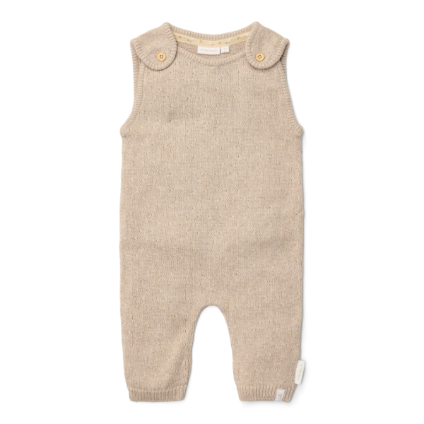 Little Dutch - Strikket heldragt - Soft Beige Melee
