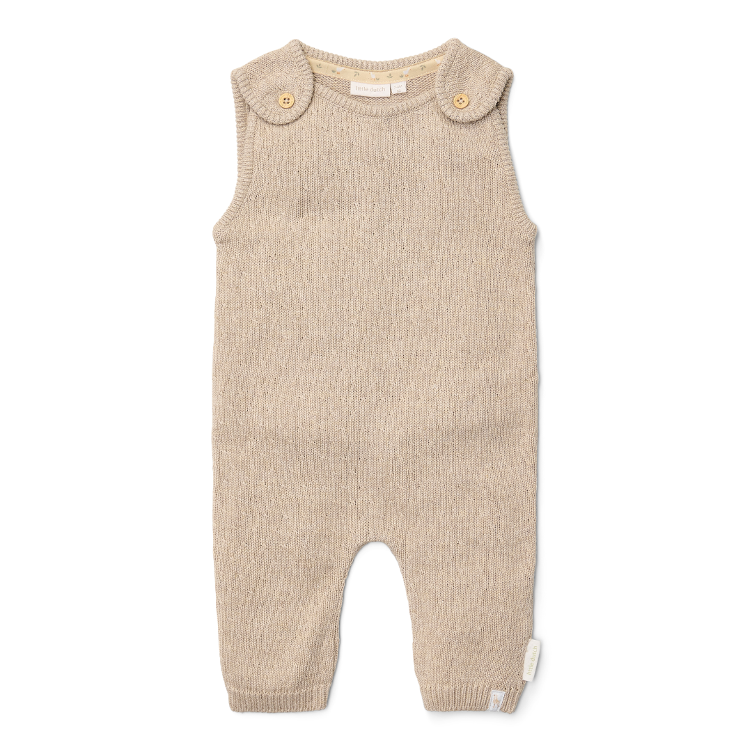 Little Dutch - Strikket heldragt - Soft Beige Melee - 50
