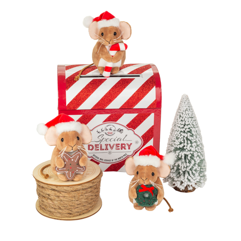Teddy Hermann - Julemus med bismarck stok 11 cm