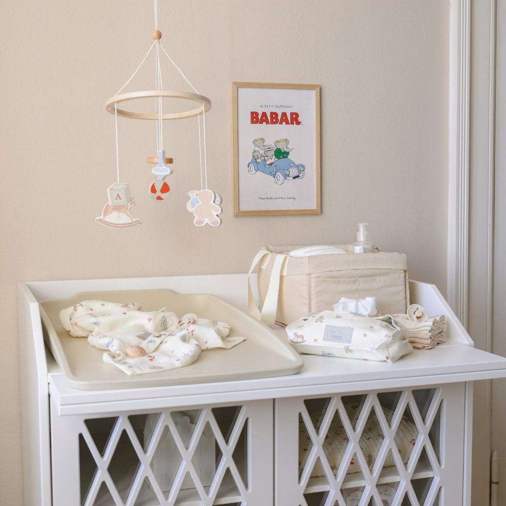 cam cam copenhagen diaper caddy praline