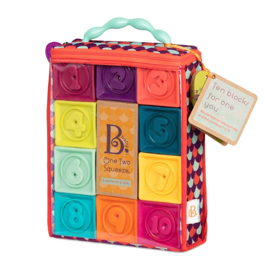 B. Toys One Two Squeeze klodser - mint
