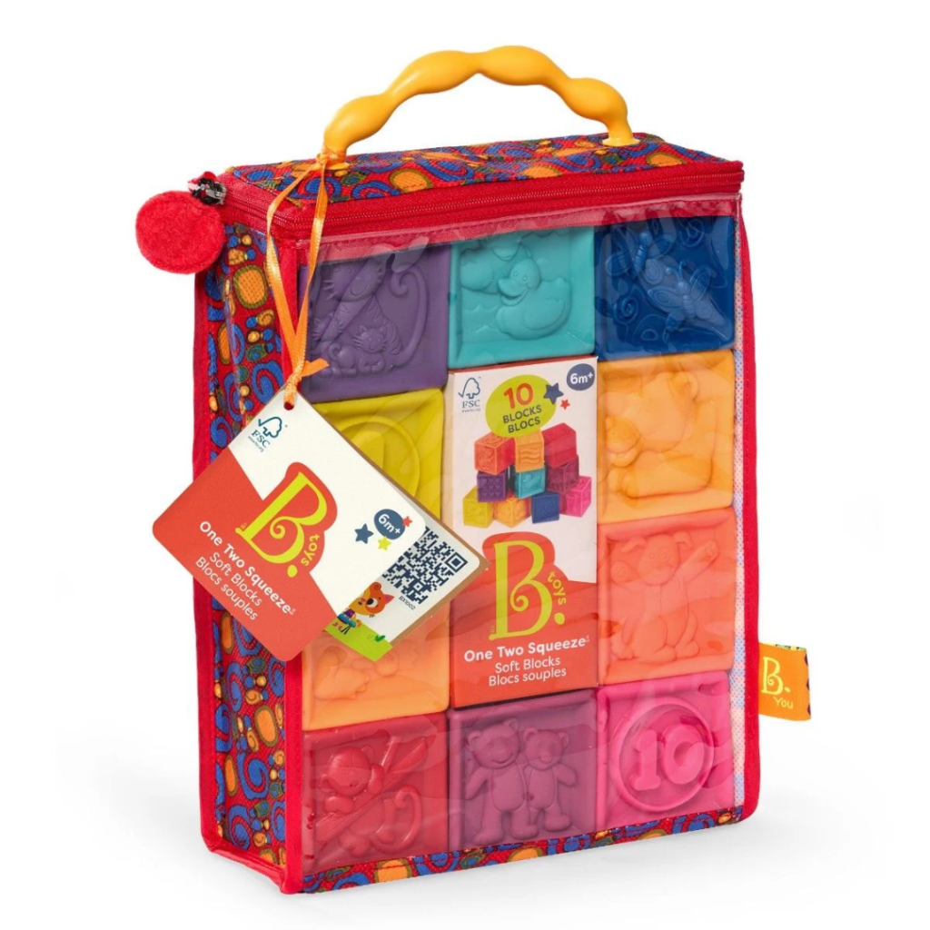B. Toys One Two Squeeze klodser - orange