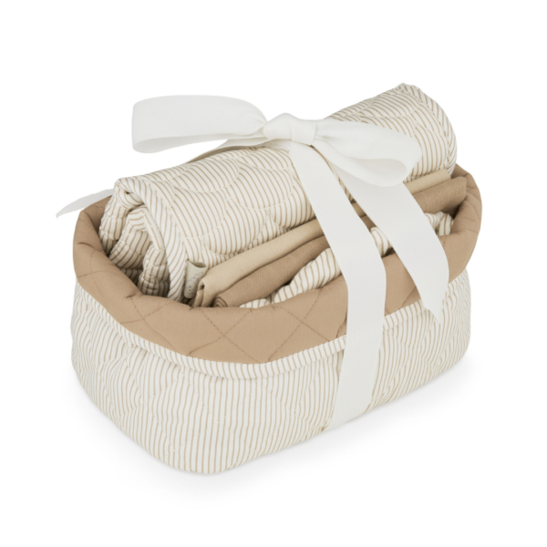 Cam Cam Copenhagen Babygavesæt classic stripes camel