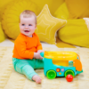 Pop and Roll Safari Bus Ball Play Toy bright starts safari bus