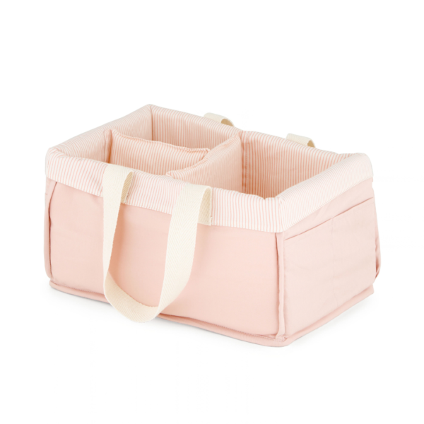 cam cam copenhagen diaper caddy classic stripes rose