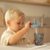 Little Dutch - Børneglas 250 ml med sugerør - Forest Friends
