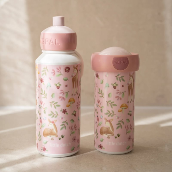 Little Dutch - Pop-Up-Drikkeflaske Campus 400 ml - Fairy Garden