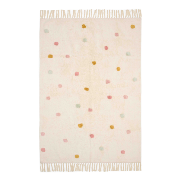 Little Dutch - Tæppe Dot mixet pink med latex bagside