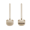 Magni Sutteholder i LFGB silikone med bamsemotiv, beige